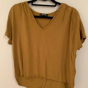 Madewell V Neck Button Back Shirt